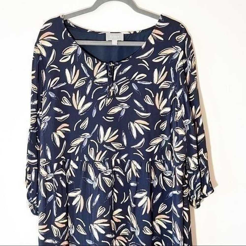 Ryllace Promenade Navy Blue Floral Dress Size 16 … - image 6