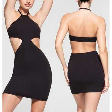 Skim Sleeveless Cut Out Halter Neck Bodycon Mini … - image 1