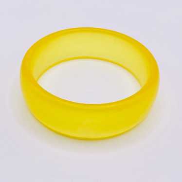 Chunky Wide Vintage Retro Translucent Bright Yello