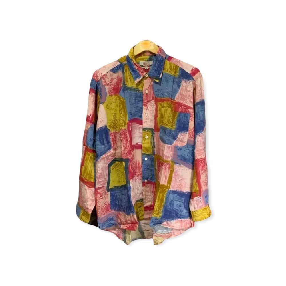 Luxury × Sik Silk × Vintage vintage silk shirts - image 1