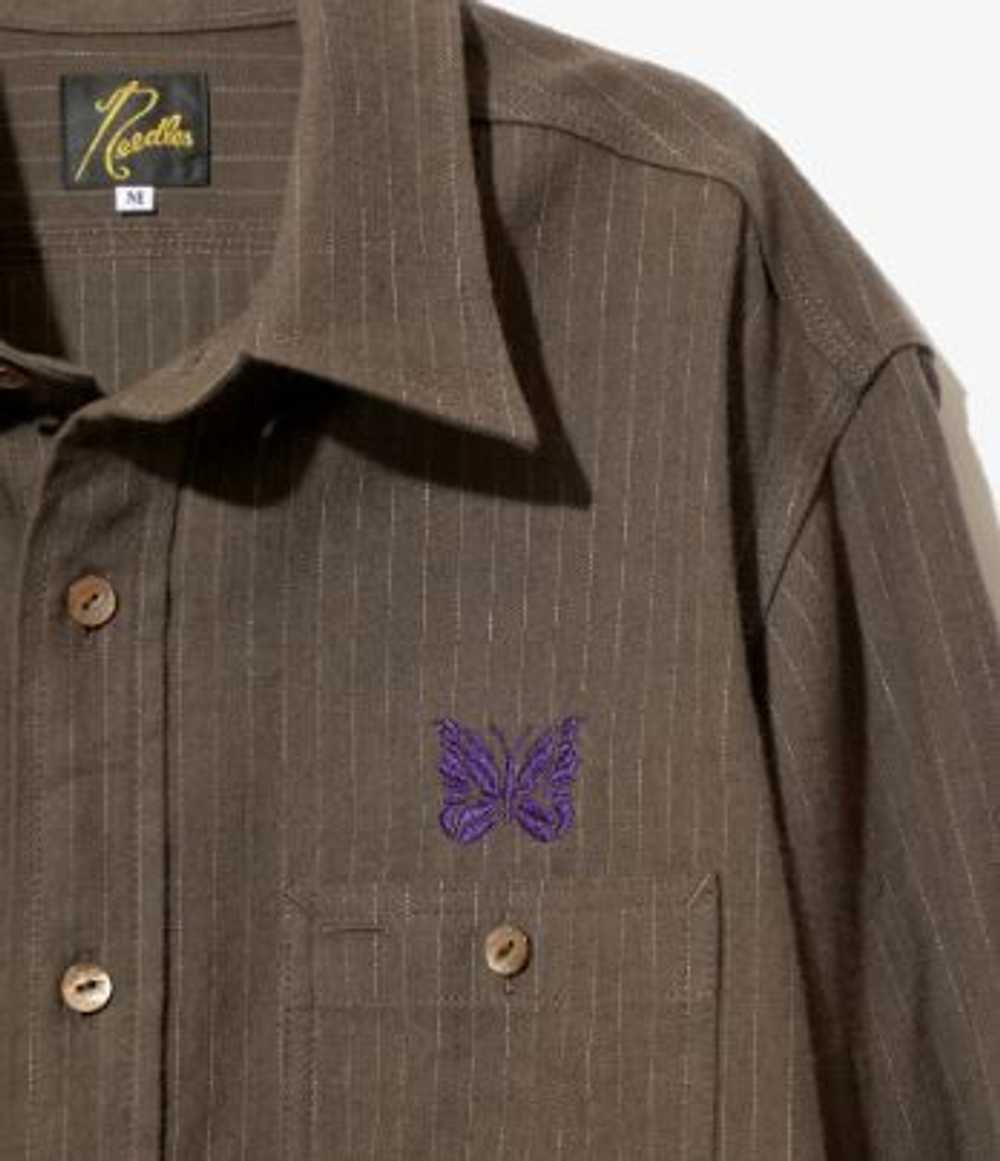 Needles Needles WORK SHIRT - C/L/W PIN STRIPE TWI… - image 3