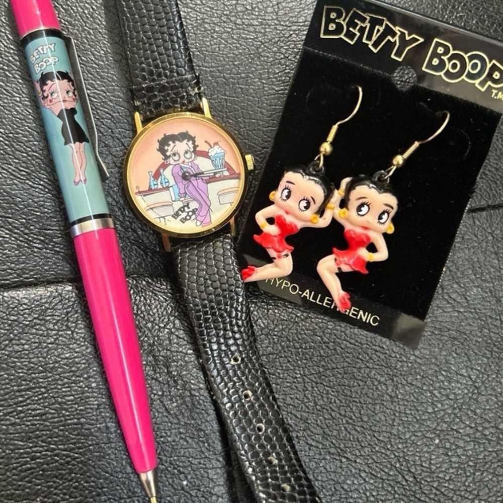 Betty Boop Lot-Earrings/Watch/Pen!!!-All Vintage! - image 6