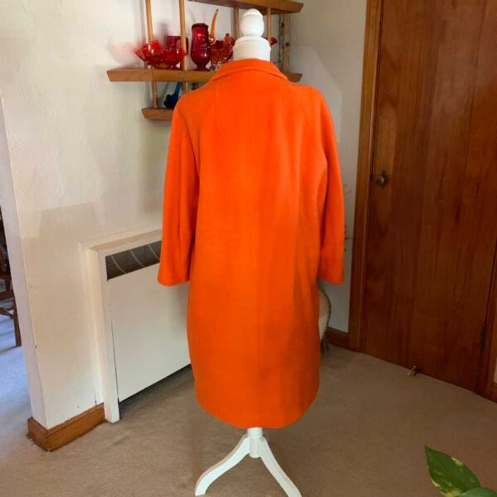 Vintage Lilli Ann Orange Mohair Wool Swing Coat 1… - image 6