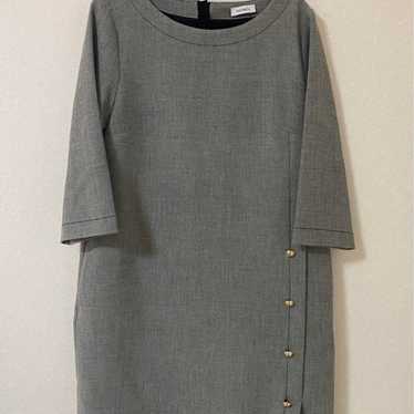 MAX&CO Max and Co. Grey Seven-Quarter Length Dress