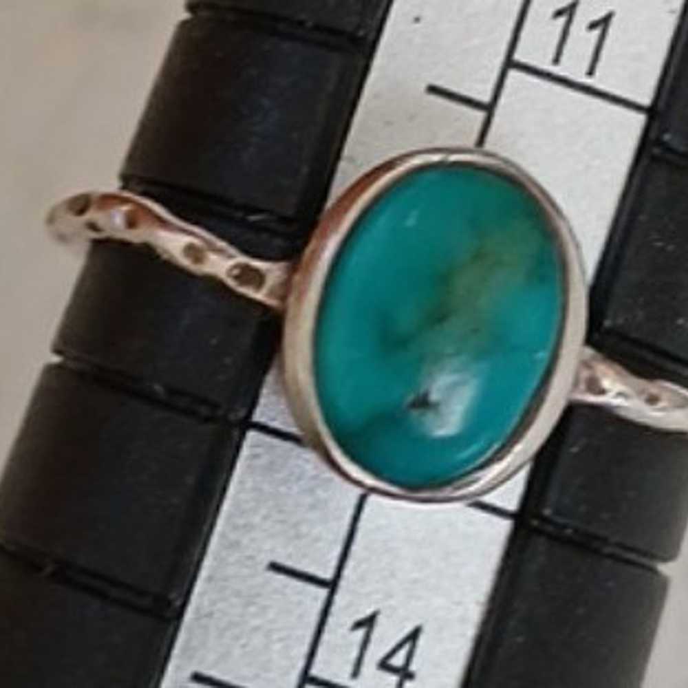 Beautiful Vintage Sterling Silver Turquoise Ring - image 1