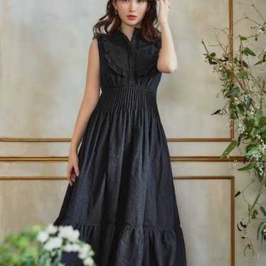 Herlipto paisley cotton lace long dress