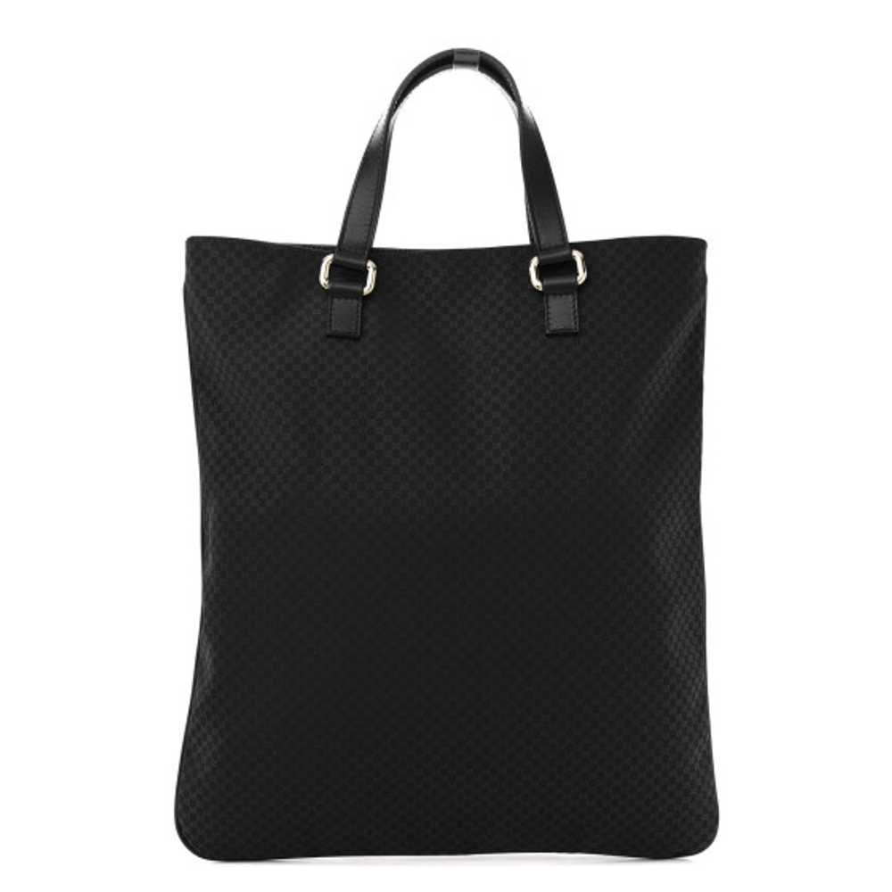 GUCCI Nylon Microguccissima Flat Vertical Tote Bl… - image 1