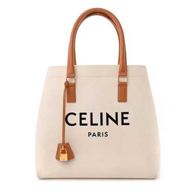 CELINE Canvas Calfskin Logo Print Small Horizonta… - image 1