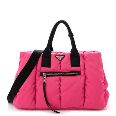 PRADA Tessuto Nylon Bomber Tote Fuxia