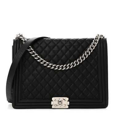 CHANEL Caviar Quilted Large Boy Flap Black - image 1