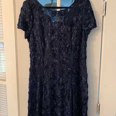 Navy Mother of the Bride Alex Evenings Gown - image 1