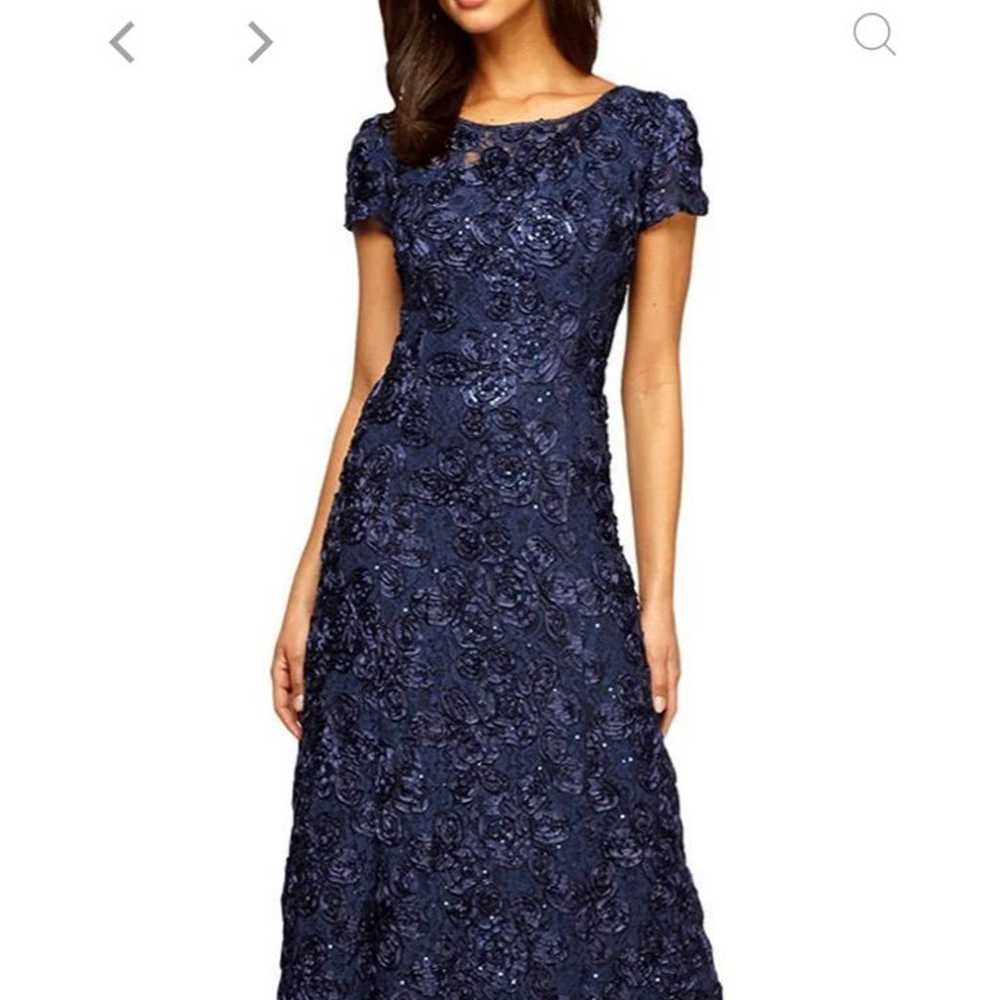 Navy Mother of the Bride Alex Evenings Gown - image 6