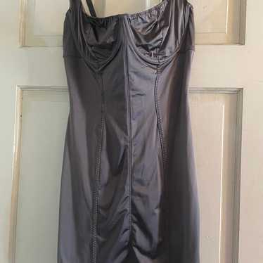 SKIMS Purple Stretch Satin Dress