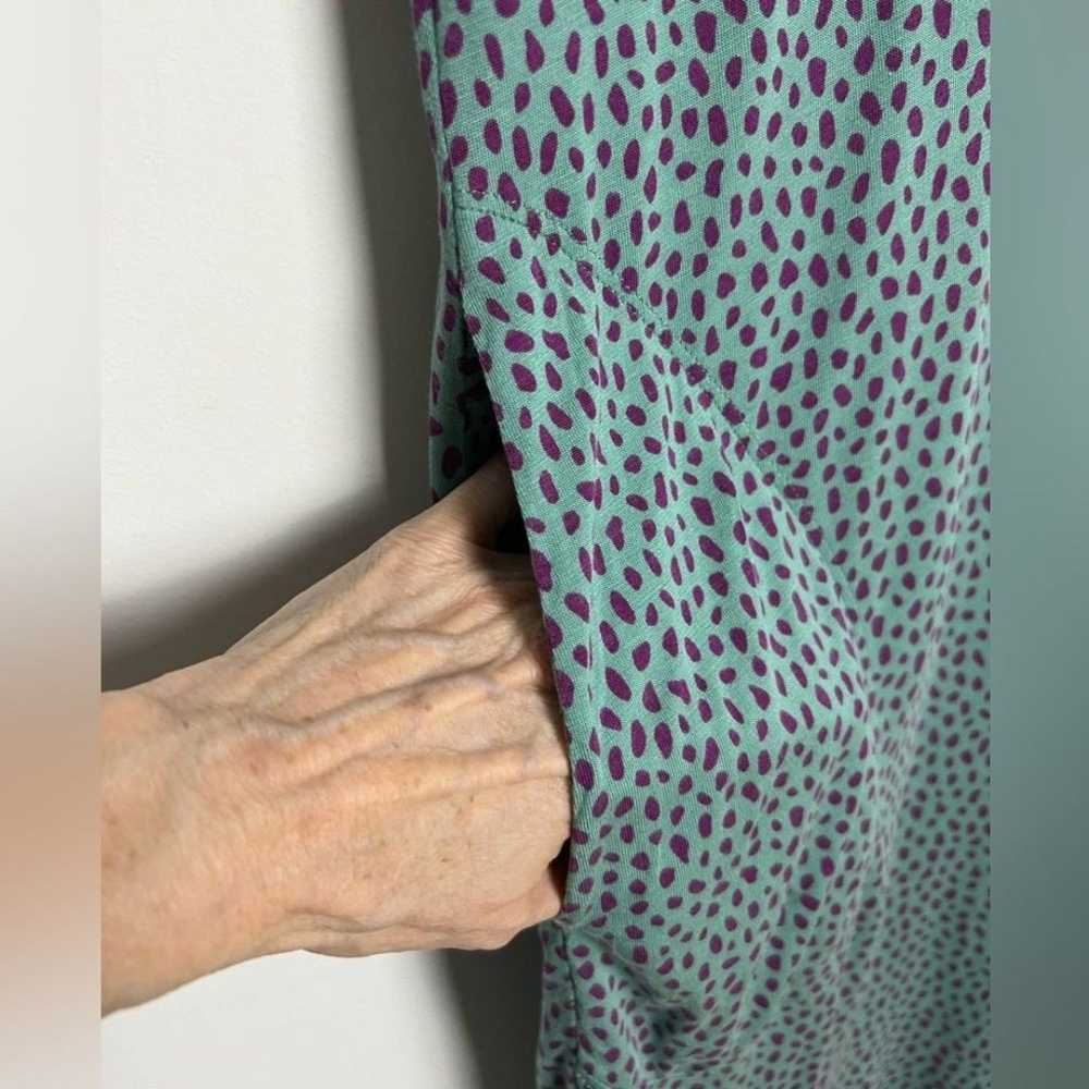 Gudrun Sjoden Green Purple Cheetah Print Stretch … - image 7