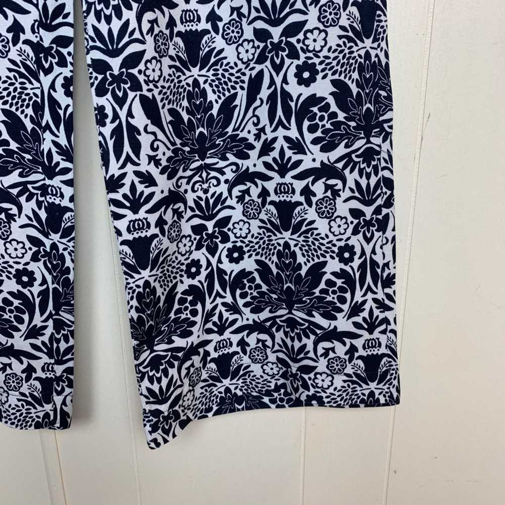 Loft Loft Linen Blend Blue & White Print Pull On … - image 2