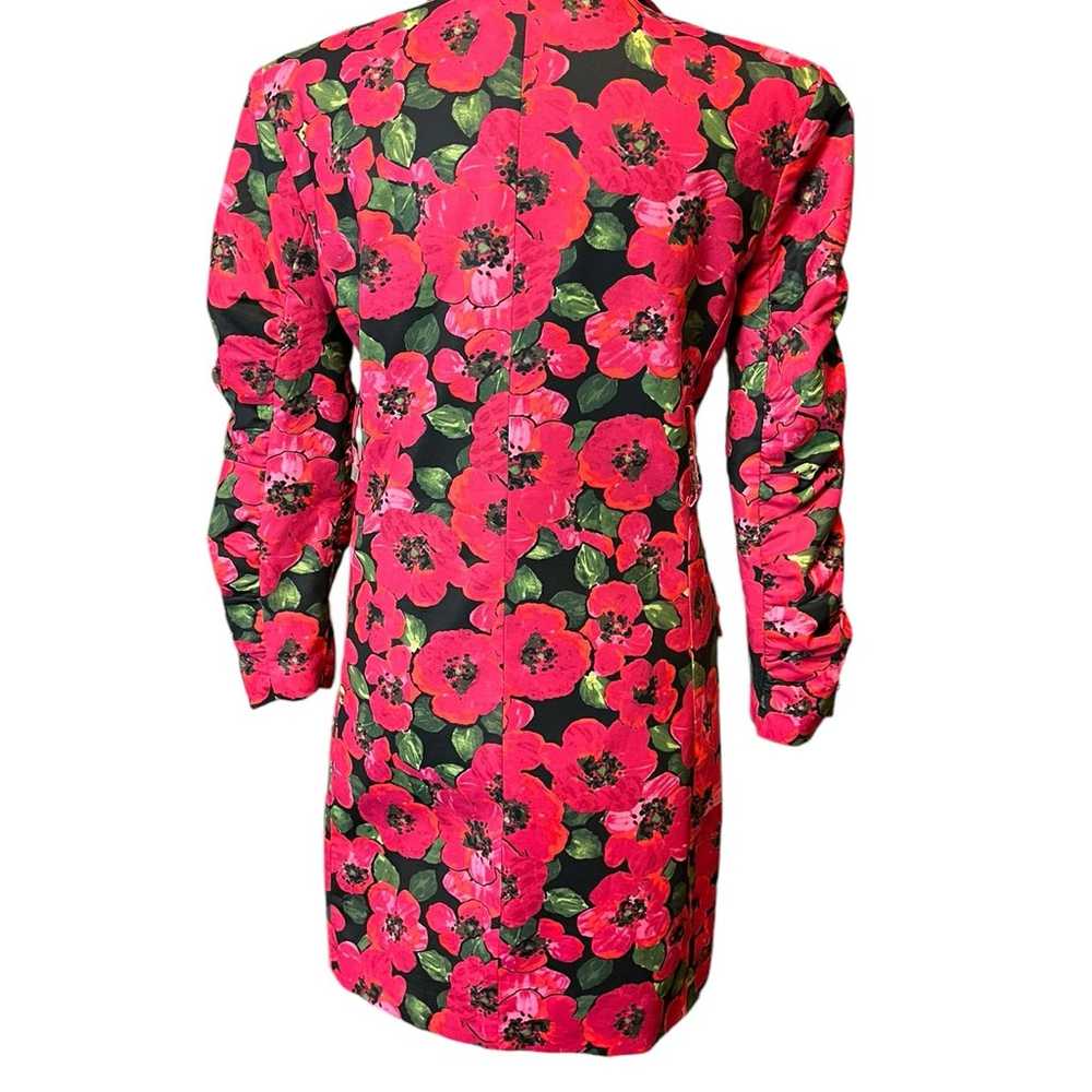 Zara Hot Pink Floral Print Dress Blazer blogger f… - image 10