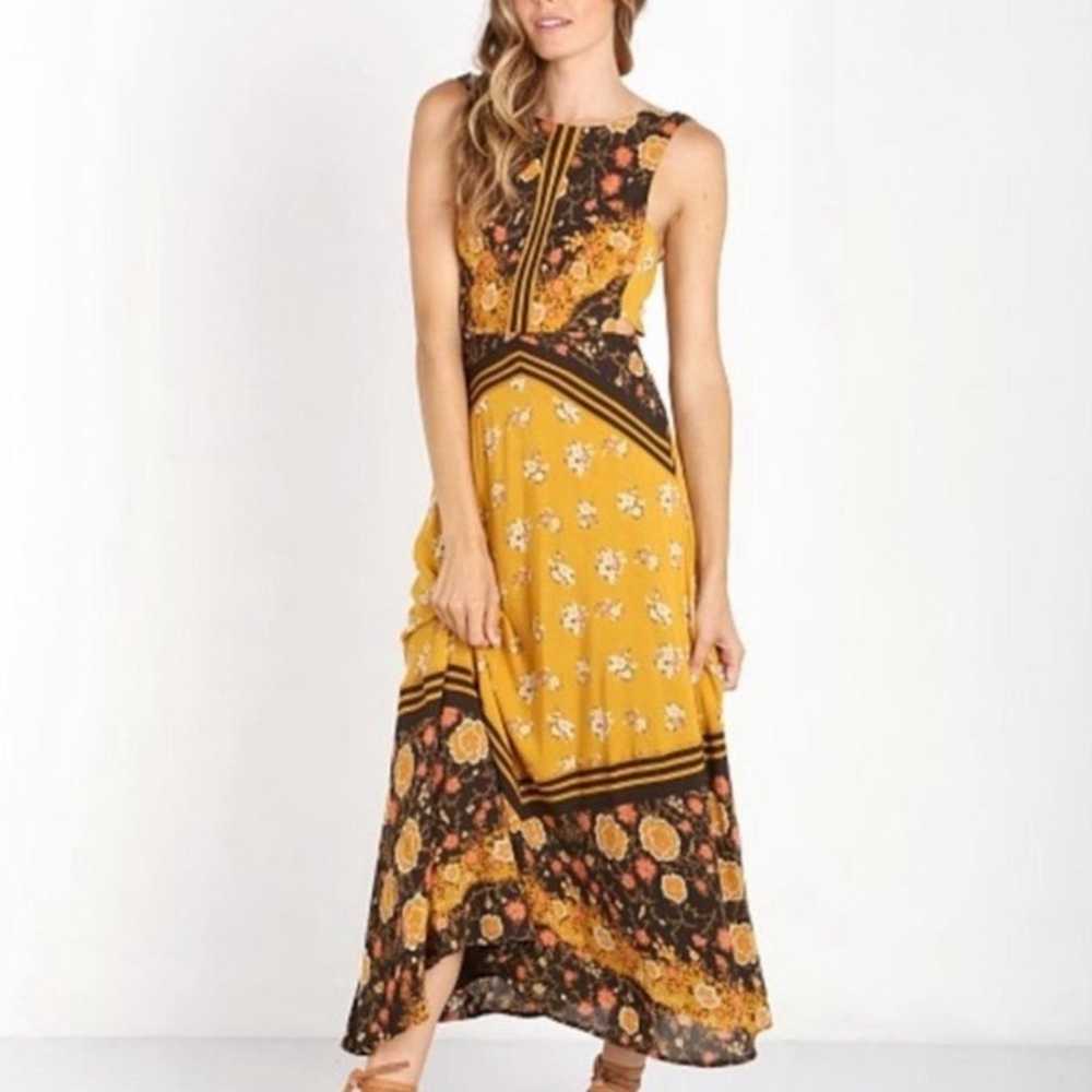 Free People Sunrise Oblivion Open Back  Maxi Dres… - image 1