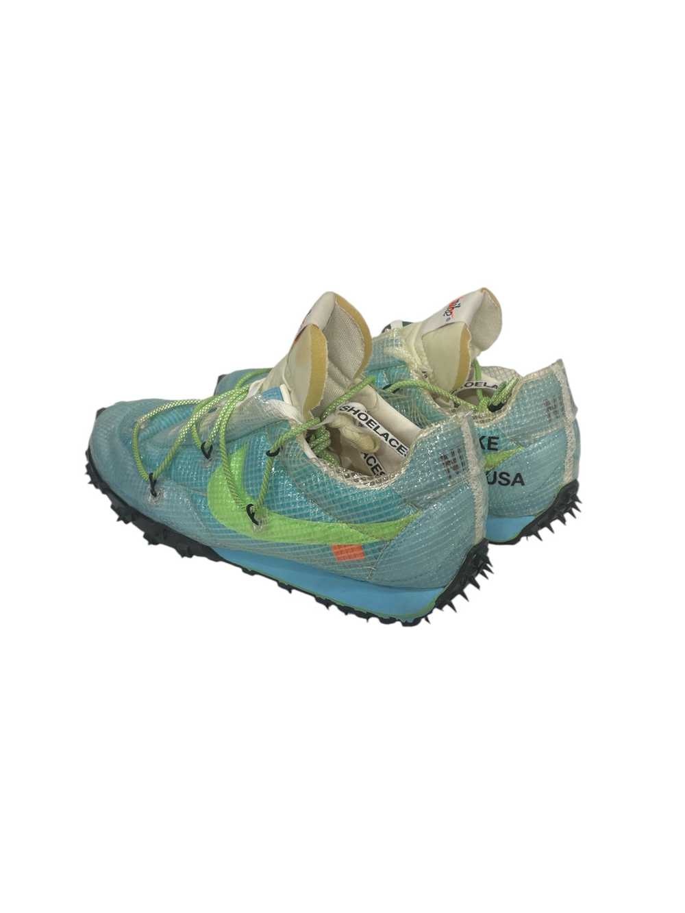 NIKE/OFF-WHITE/Low-Sneakers/US 12/Polyester/BLU/B… - image 2