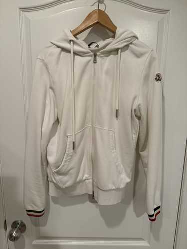 Moncler White Moncler hoodie