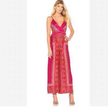 FREE PEOPLE Cabbage Rose Jumpsuit In Pink