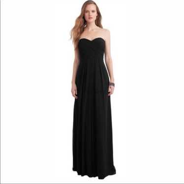 Bill Levkoff Women's Strapless Black Chiffon Form… - image 1