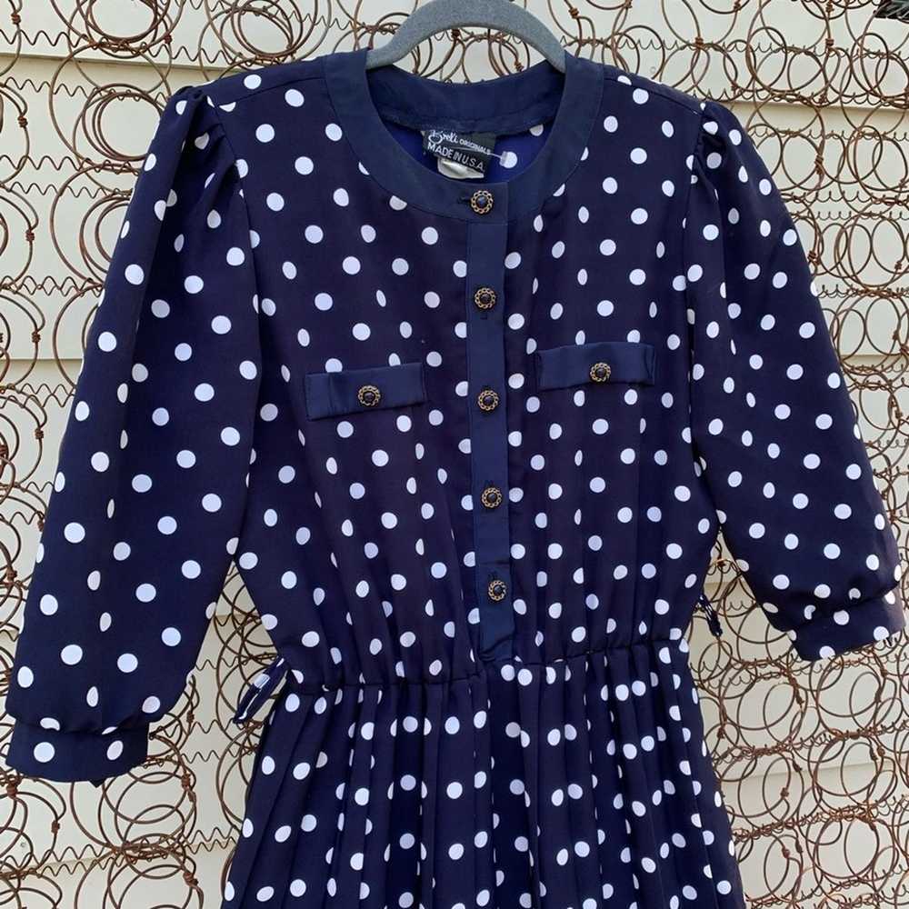 Vintage Breli Originals polka dot pleated dress - image 2