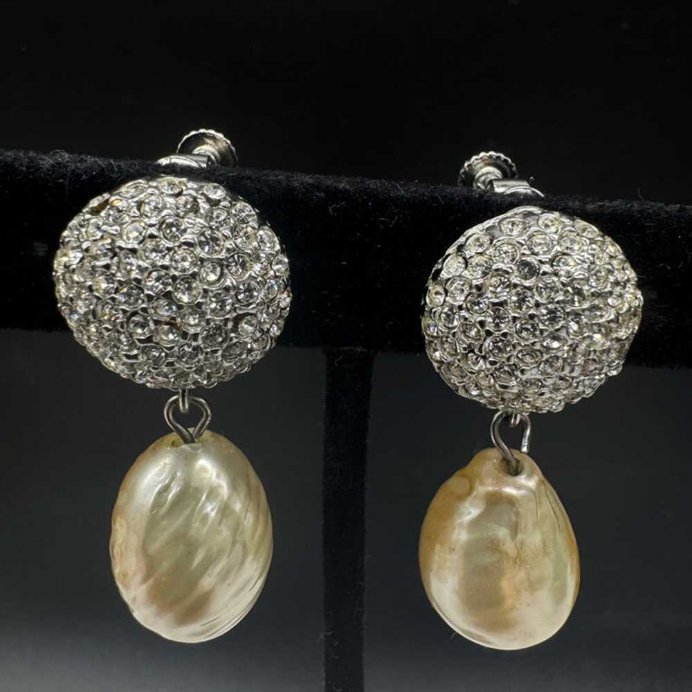 Les Bernard Faux Pearl Earrings - image 1