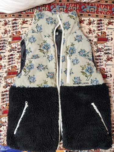 Sandy Liang Dove Faux Shearling Vest (S) | Used,…