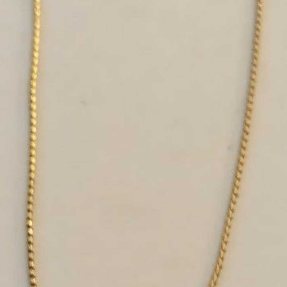 Vtg Monet Signed Gold Tone Necklace w Pendant Abs… - image 2