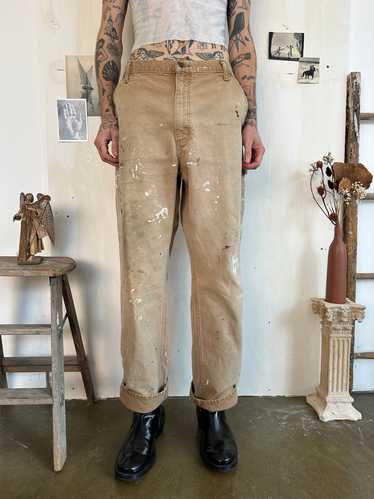 1990s/2000s Thrashed Paint Stained Carhartt Carpe… - image 1