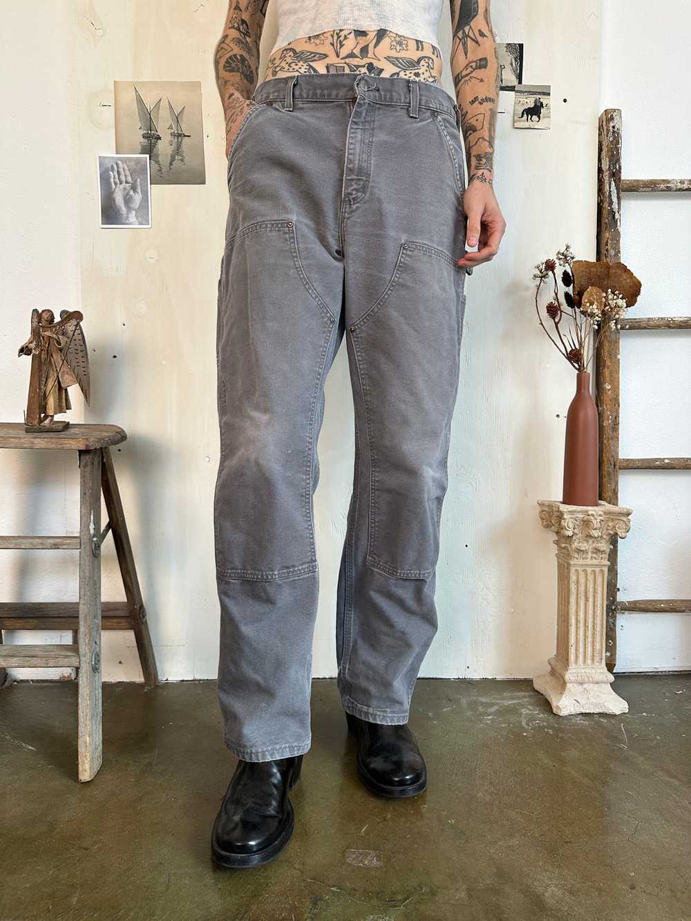 1990s Sunfaded Carhartt Double Knees (33/30) - image 1