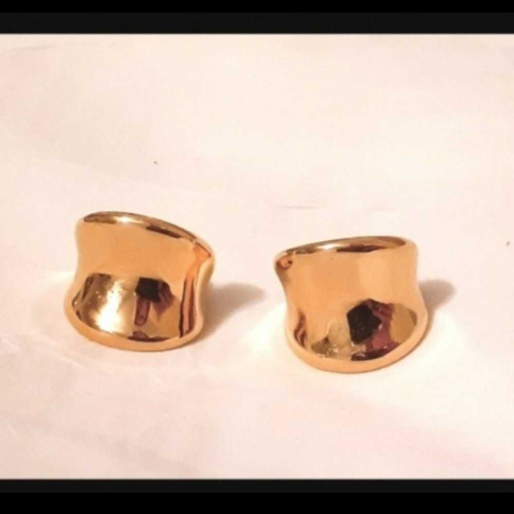 Vintage Monet Goldtone Earrings - image 1