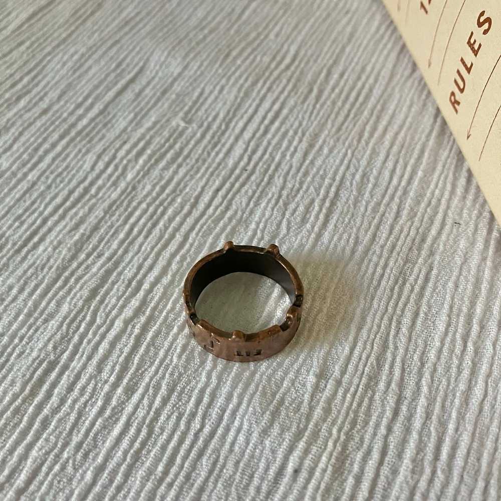 We Fit Copper Puzzle Ring Band Vintage Gold Brown… - image 10