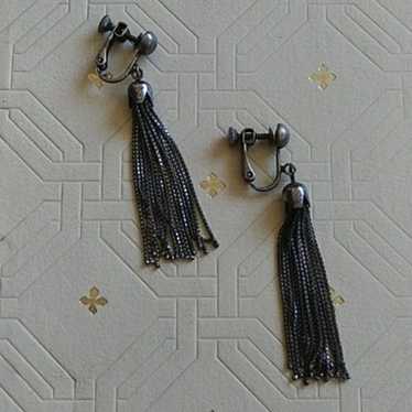 Vintage tassel dangle boho screwback earrings boho