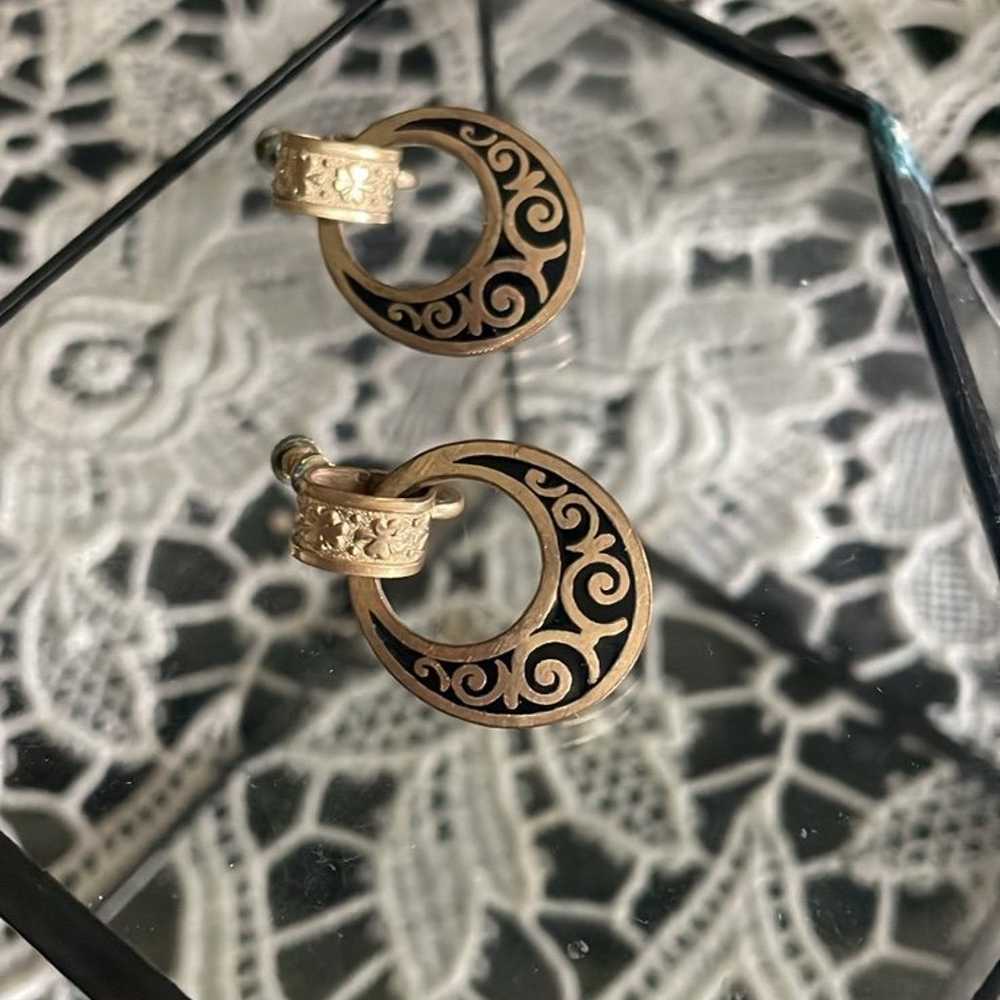 Beautiful filigree vintage earrings - image 1