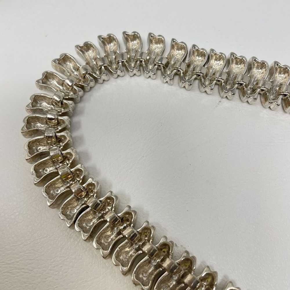 Vintage Silver Tone Link Chain Necklace MCM Mid C… - image 11