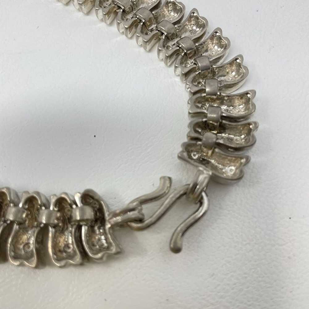 Vintage Silver Tone Link Chain Necklace MCM Mid C… - image 12