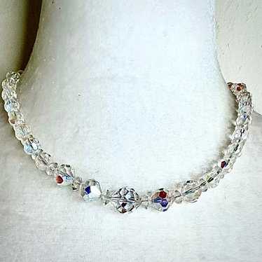 Vintage AB Crystal Beaded Necklace