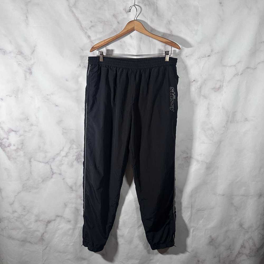 Stussy Black Logo Piping Track Pants - image 1