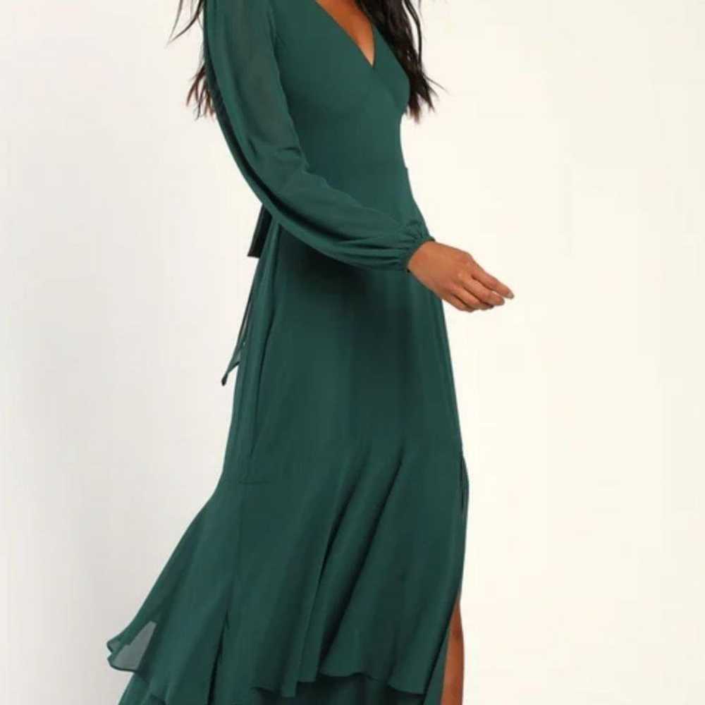 NWOT Lulu's Hunter Green Long Sleeve Tiered Maxi … - image 2