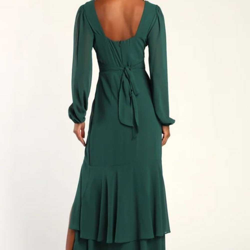 NWOT Lulu's Hunter Green Long Sleeve Tiered Maxi … - image 3