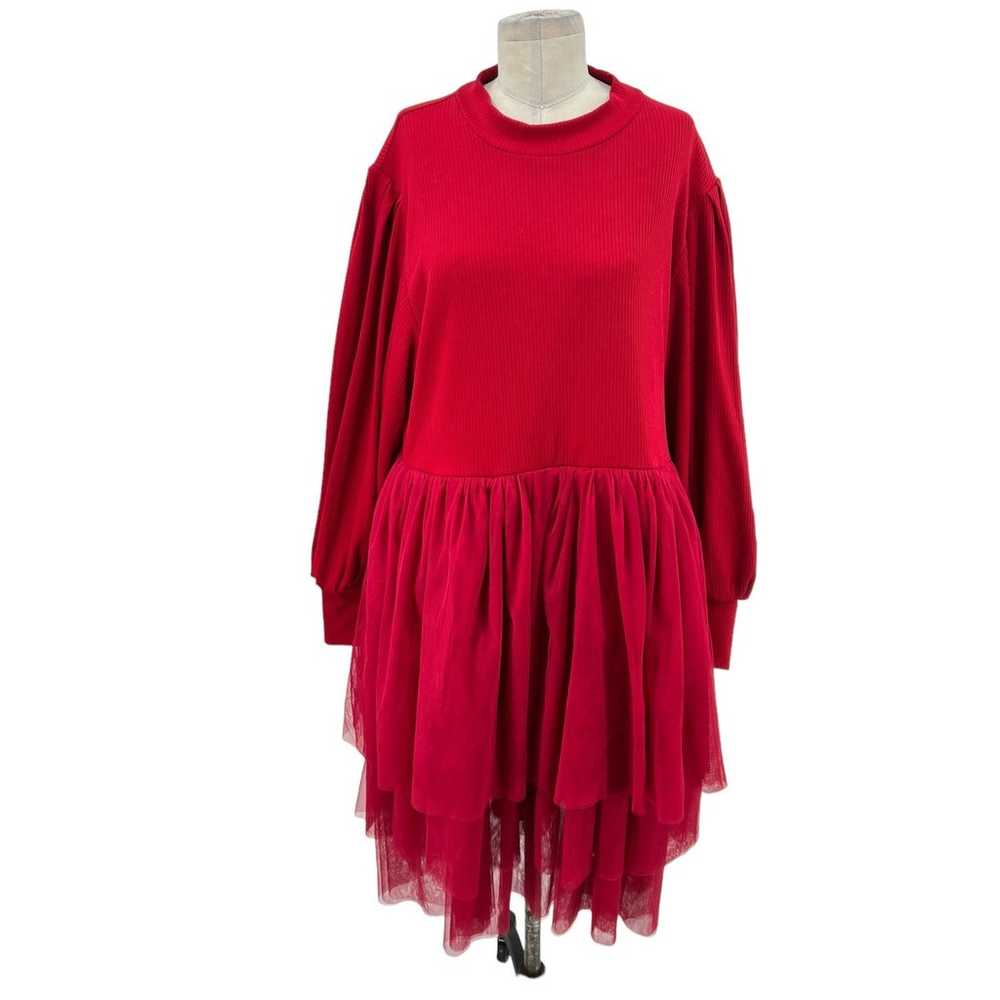 Ivy City Co. Short Cosette Dress in Red Tulle Plu… - image 1