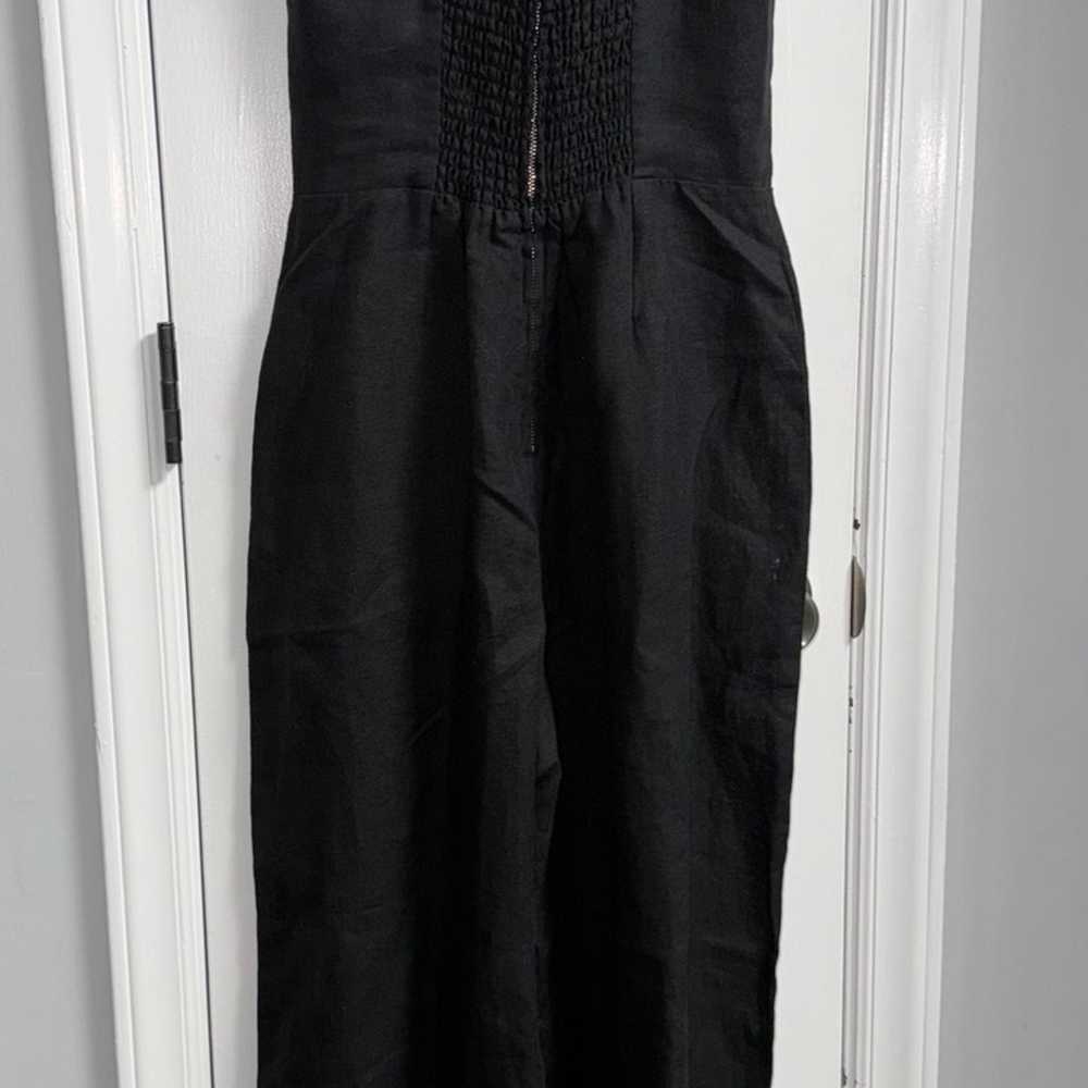 REFORMATION Womens’ Black 100% Linen Jumpsuit Rom… - image 3