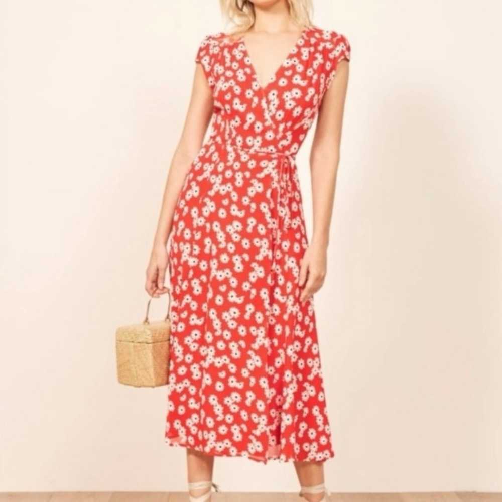 Reformation carina midi wrap dress NWOT - image 1