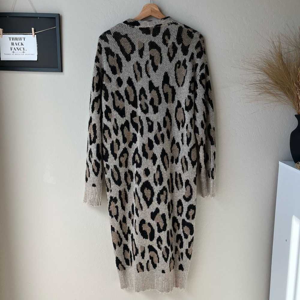 R13 R13 Sweater Cashmere Leopard Print Long Duste… - image 8