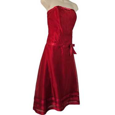 Dessy Collection Party Cocktail Dress 6 Raspberry… - image 1