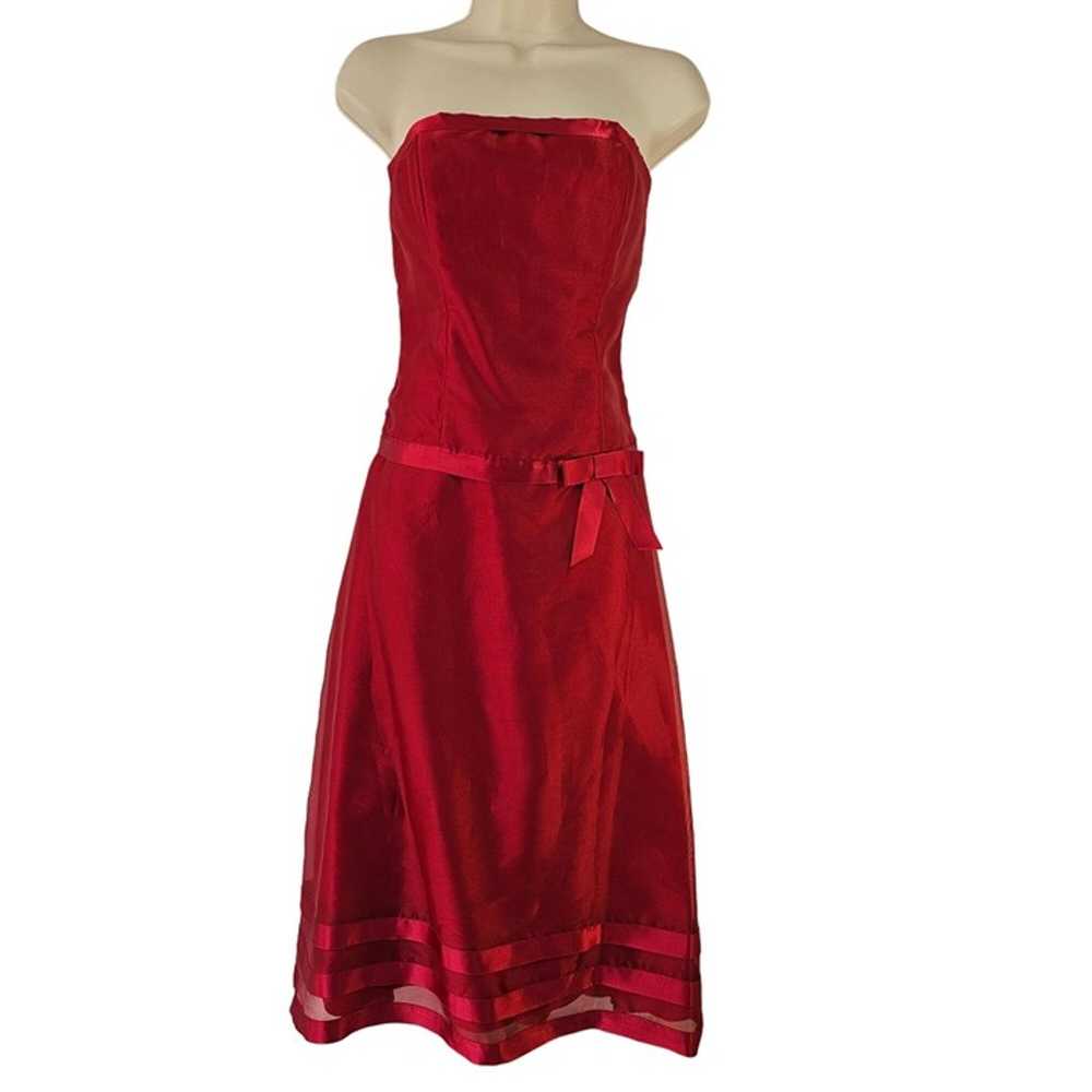 Dessy Collection Party Cocktail Dress 6 Raspberry… - image 3