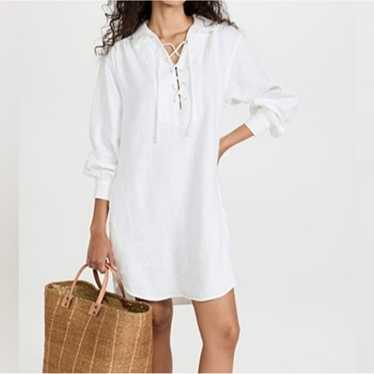 Xirena 100% Linen Long Sleeve Lace Dress Daimen Li