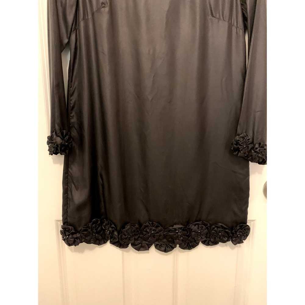 NWT French Connection 100% Silk Black Shift Dress… - image 10