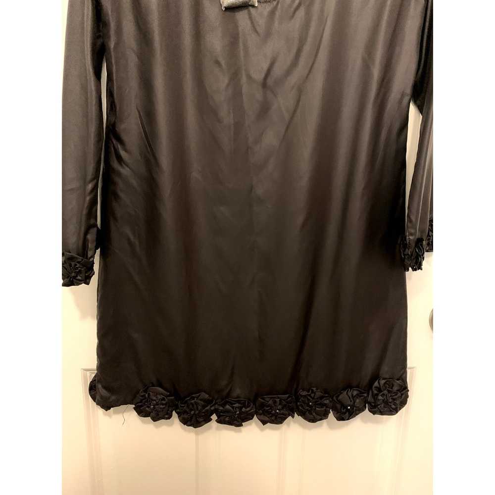 NWT French Connection 100% Silk Black Shift Dress… - image 6